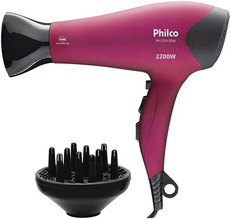Secador de Cabelo Philco PH3700 Pink 2200W 220v
