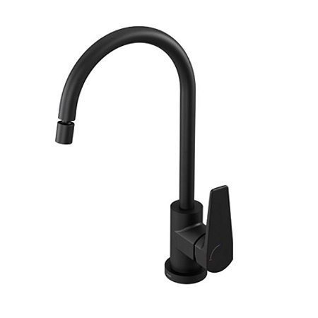Misturador Monocomando Docol Bica Alta de Mesa para Cozinha ColdStart Lift Ônix Jateado Preto