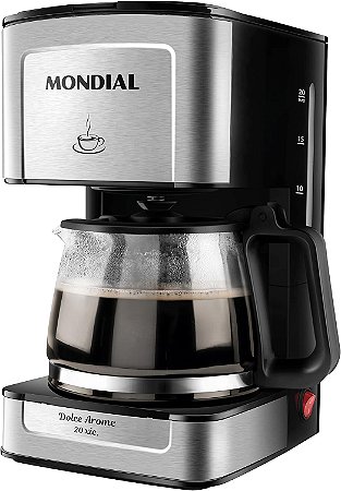 Cafeteira Elétrica Mondial Dolce Arome C-44-32X-SI Preta/Inox 32 Xícaras 800w 110V