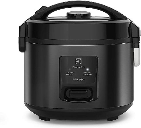 Panela de Arroz Elétrica Electrolux ERC10 2L Preta Efficient Visor Glass 110V 350W