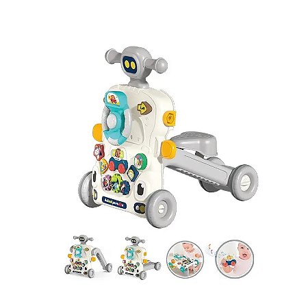 Andador Didático Multifuncional Multmaxx 5 em 1 Cinza MTX104
