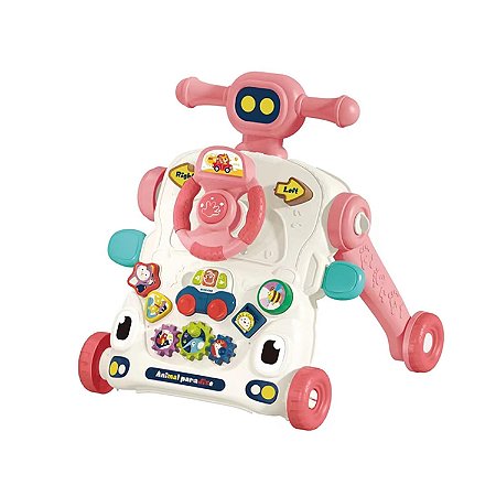 Andador Didático Multifuncional Multmaxx 6 em 1 Rosa MTX103