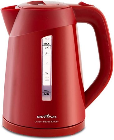 Chaleira Elétrica Britânia BCH06V 1,7L 1200w Vermelha 220v