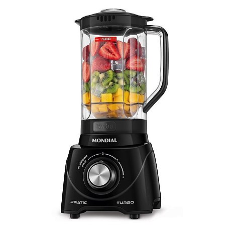 Liquidificador Mondial Pratic Turbo 550w L-98-B Preto 110V