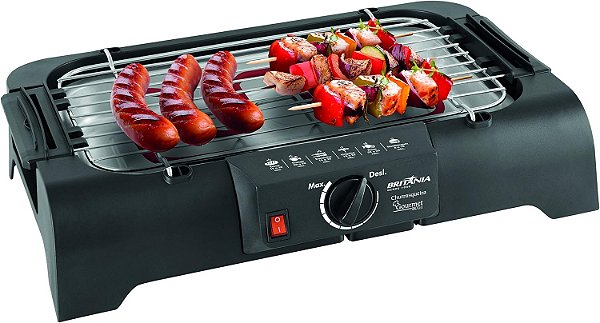 Churrasqueira Britânia Gourmet BCG1 Preta 1200W 220V