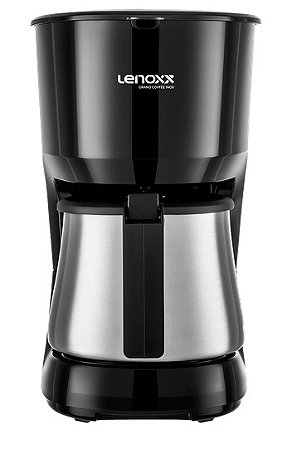 Cafeteira Elétrica Grand Coffee Inox 750w Lenoxx 30 xícaras Preta Jarra de Inox PCA035-220 220V