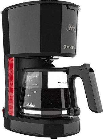 Cafeteira Elétrica Cadence Urban Pop Red 127v 750w 1,2L Preta/Vermelha com Jarra de vidro CAF610-127V