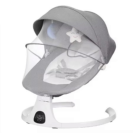 Cadeira de Balanço Automática Premium Multmaxx MTX099 Cinza