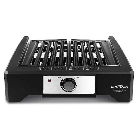 Churrasqueira Elétrica Britânia Preto BCQ2000 Flame Grelha Argentina 1800W 220V