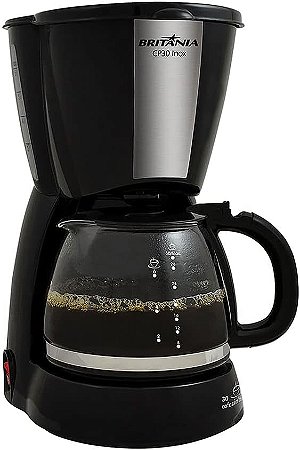Cafeteira Elétrica Britânia Preta Inox CP30 800W 110V