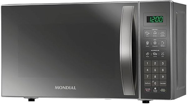 Micro-Ondas Mondial 21L Cinza/Espelhado MO-01-21-E 1200W 220V