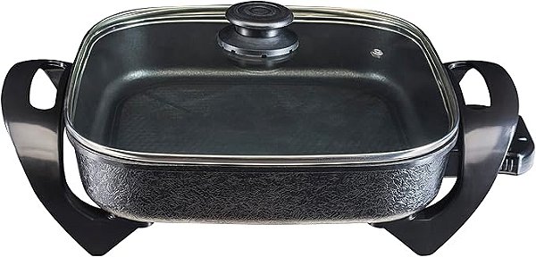 Panela Elétrica Agratto Mangiare Preta 30cm 1500W Quadrada APEQ01I-02 220V