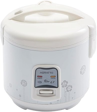Panela De Arroz Elétrica PA6X Agratto Riso 6 Xícaras Branca 400W 220V
