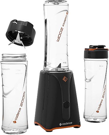 Blender Zoop Contrast BLD701 Cadence com 2 Jarras Preto/Laranja 600W 110V