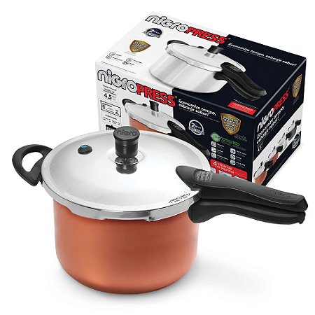 Panela De Pressão Nigro Press Terracota Antiaderente Alumínio 4,5l