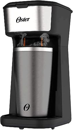 Cafeteira Oster 2Day Inox 2 em 1 com Copo Térmico OCAF200-127 110V