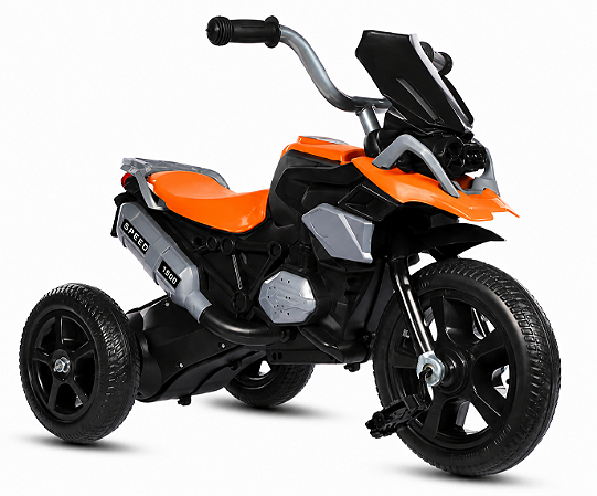 TRICICLO MOTOCA INFANTIL COM PEDAL MULTMAXX MTX152 LARANJA