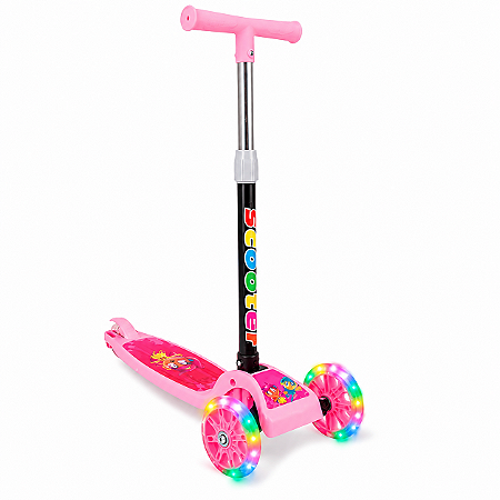 PATINETE INFANTIL RODINHAS LED MULTMAXX ROSA MTX144