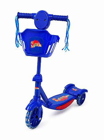Patinete Infantil Musical 3 Rodas com Cestinha Multmaxx MTX141 Azul
