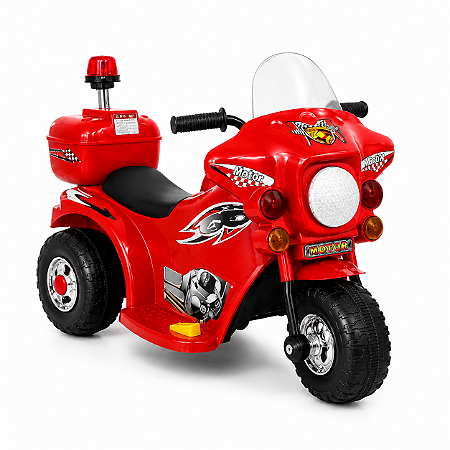 MOTO ELETRICA INFANTIL POLICE VERMELHA MTX175 MULTMAXX