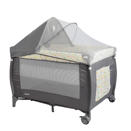 Berço Cercado Compacto Premium com Trocador Multmaxx MTX083 Preto