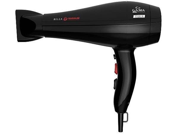 Secador De Cabelo Gama Bella Tourmaline Preto Com 2 Velocidades 110v