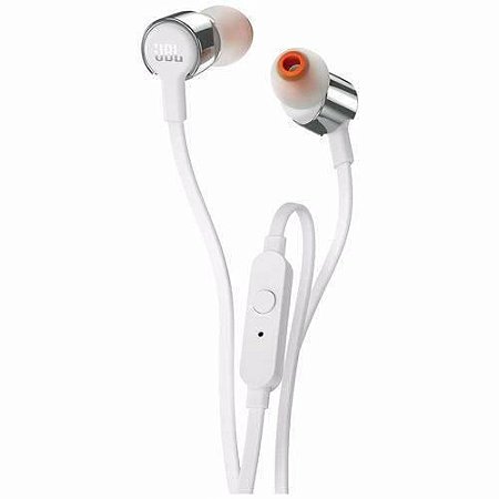 Fone de Ouvido JBL Auricular Microfone T210 Cinza