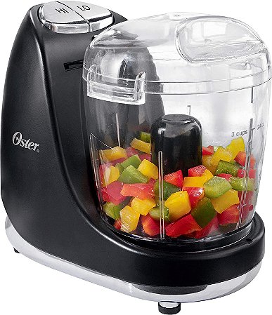 Mini Processador de Alimentos Oster Chrome Preto 110v