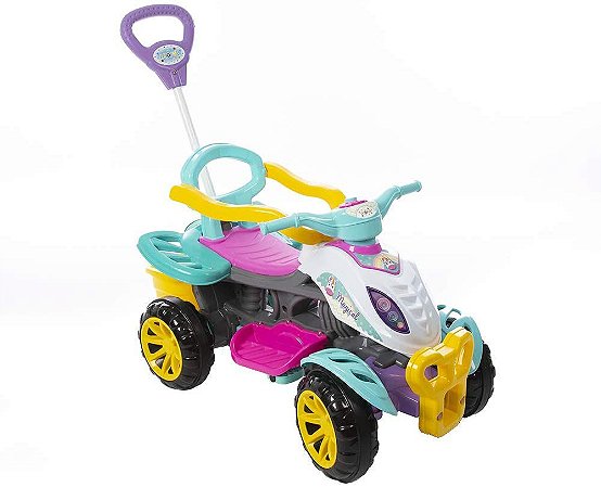 Carrinho De Passeio ou Pedal Infantil Com Empurrador Menina  Maral