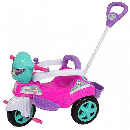 Carrinho De Passeio Ou Pedal Triciclo Baby City Menina Maral