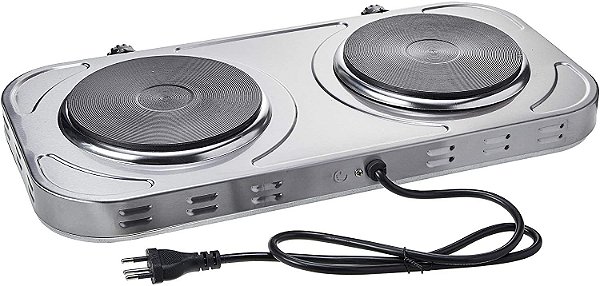 Fogão elétrico de mesa AGRATTO FM-01 2000W 2 Pratos 110v