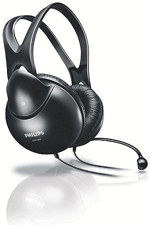 Fone de Ouvido com Microfone Philips SHM1900/00 Preto