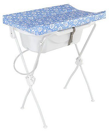 BANHEIRA COM TROCADOR FLORIPA AZUL ESSENCIAL - TUTTI BABY