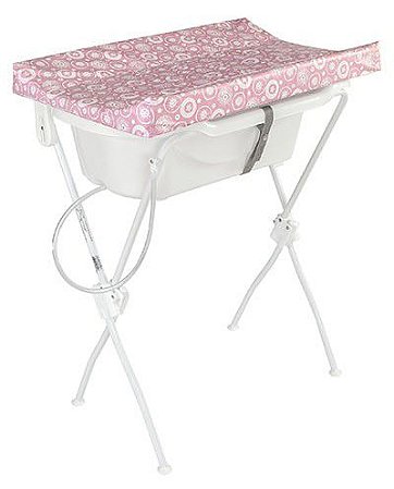BANHEIRA COM TROCADOR FLORIPA ROSA ESSENCIAL - TUTTI BABY