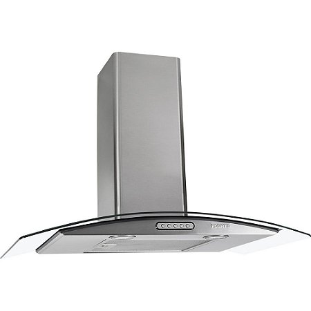 Coifa Fogatti de Vidro Curvo com Duto Slim Inox 75cm 110v