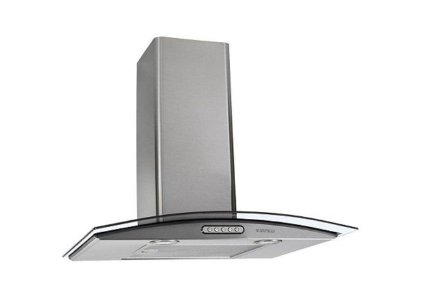 Coifa de Parede 60cm Vidro Curvo Duto Slim Nardelli Inox 110v