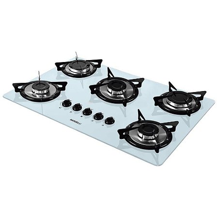 Cooktop Nardelli NV5 5 bocas Branco Inox Bivolt