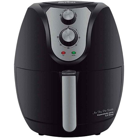 Fritadeira Air Fryer Pró Saúde Preto 3,2L Britânia 110V