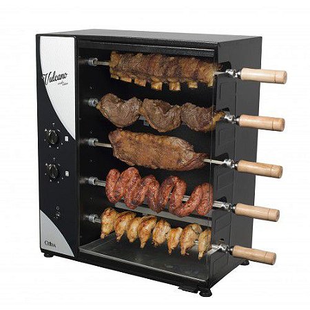 Churrasqueira à gàs rotativa Arke Vulcano 05 Cattiva Bivolt