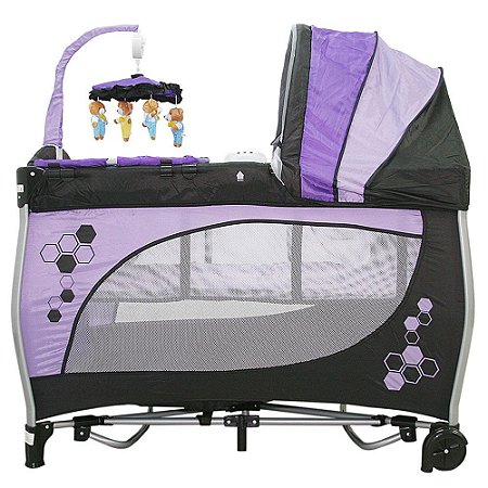 BERÇO BALANÇO ROXO BABY STYLE