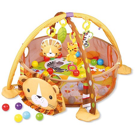 Tapete de Atividades Piscina de Bolinhas Leão Baby Style