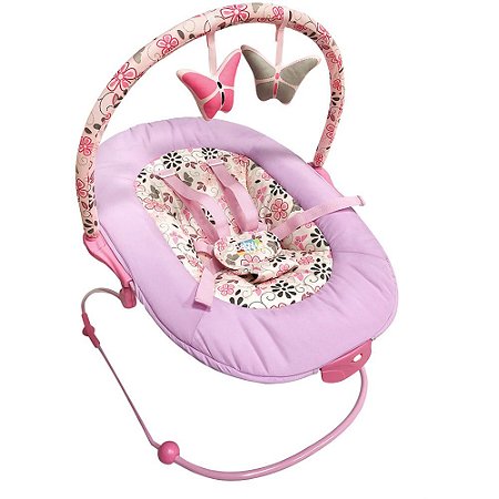Cadeira Vibratoria Poly Rosa Borboleta Baby Style