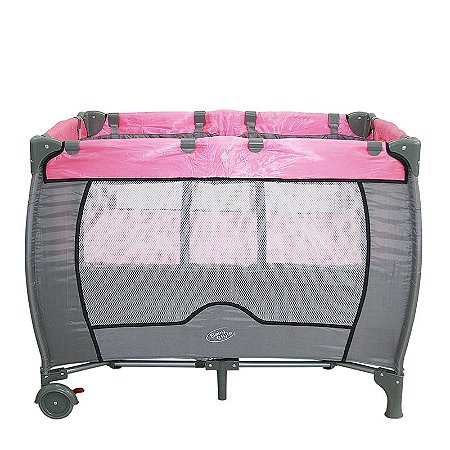 Berço Compacto Liso Rosa Baby Style Ref. 116810