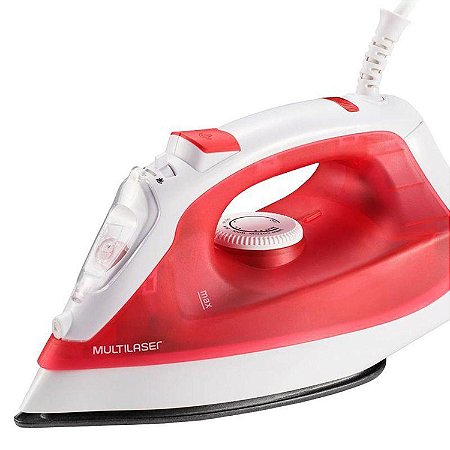 Ferro de Passar Roupas a Vapor MULTILASER Vermelho 110V