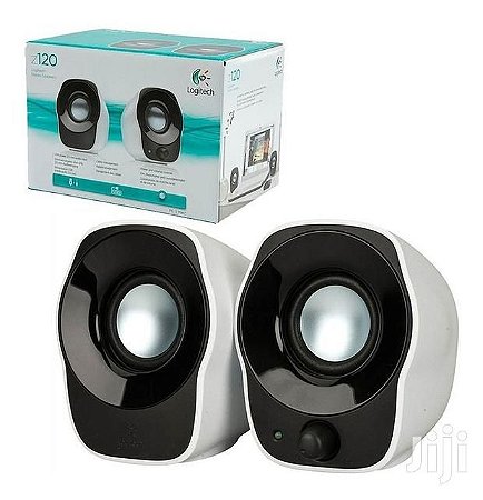 Caixa de Som Amplificada Logitech 2W RMS Z120 Preto/Branco