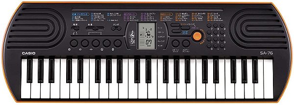 Teclado Musical Casio Infantil Digital Laranja SA-76AH2