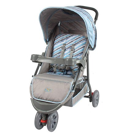 Carrinho de Bebê Junne Ondas Azul Baby Style