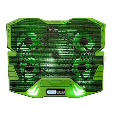 Cooler gamer com 5 fans led verde 3000rpm multilaser AC292