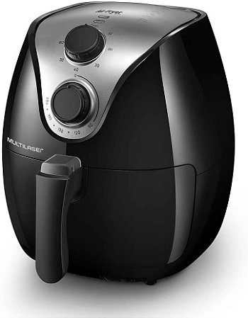 Fritadeira Air Fryer Multilaser 1500W 4L Sem óleo CE021 Preta 110v