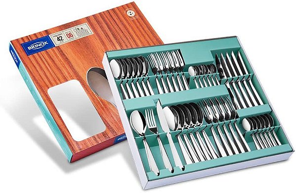 Faqueiro Brinox Modena Inox 42 peças